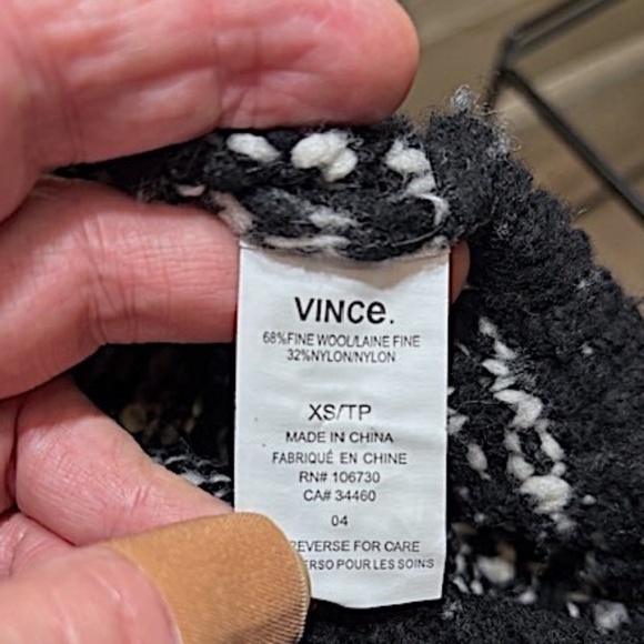 VINCE Womens Textured Striped Crewneck Pullover Sweater EUC/sz XS - Picture 14 of 15